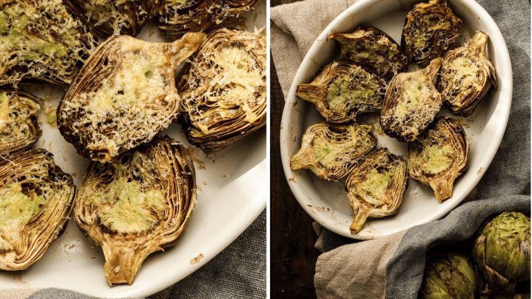 Alcachofas al Horno por la Mitad