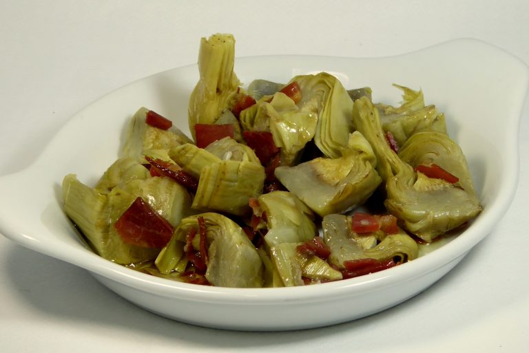 Flores de Alcachofa con Jamón