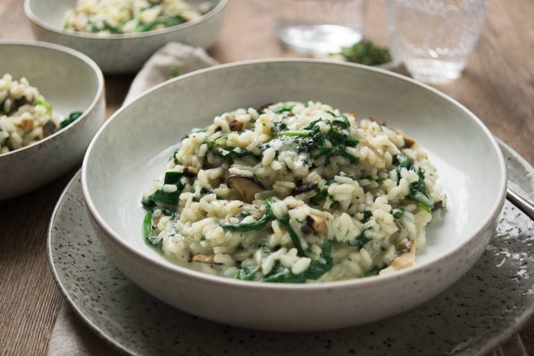 Arroz con Espinacas y Queso