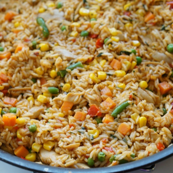 Arroz con pollo en olla rápida Magefesa