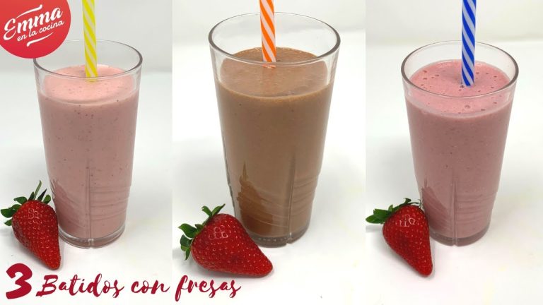 Batido de fresa en Thermomix sin hielo