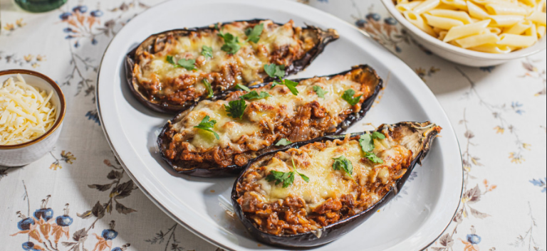 Berenjenas Rellenas de Atún Sin Horno