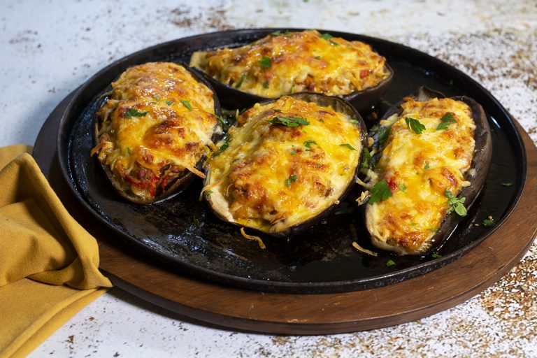 Berenjenas Rellenas de Carne Picada y Verduras Sin Bechamel