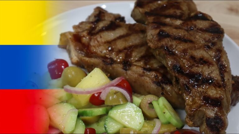 Bistec asado con ensalada