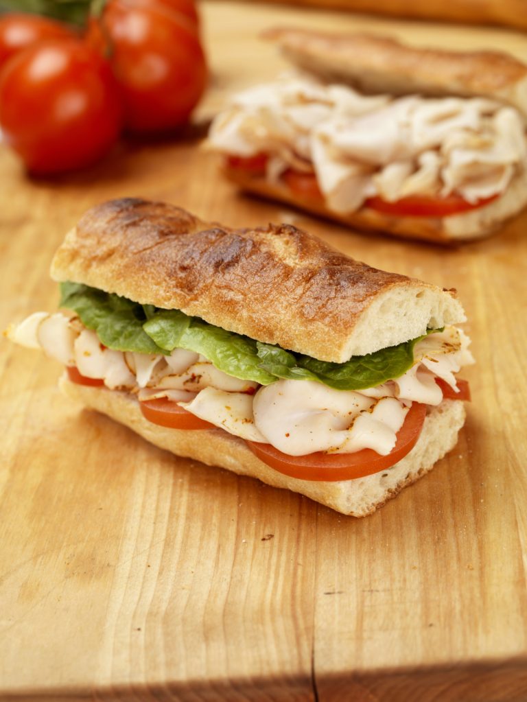 Calorías de un bocadillo de pavo