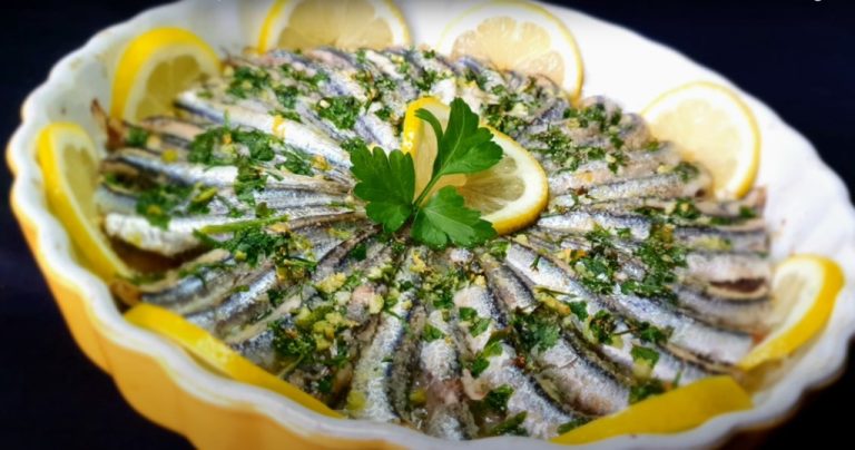 Boquerones al Horno con Verduras