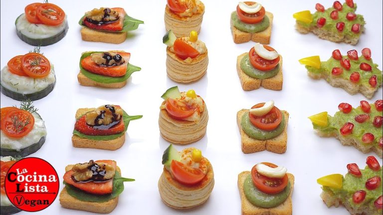 Canapés Vegetarianos con Pan de Molde