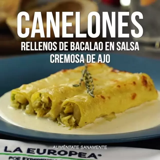 Canelones de Bacalao a la Catalana