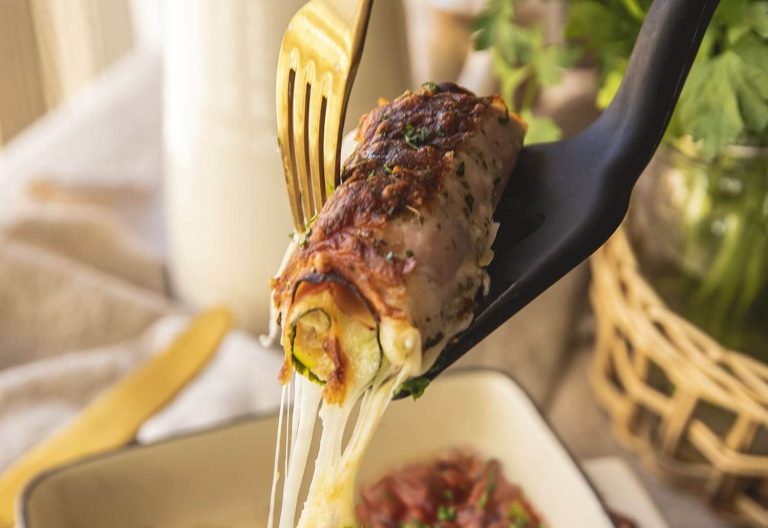 Canelones de Calabacín y Pollo