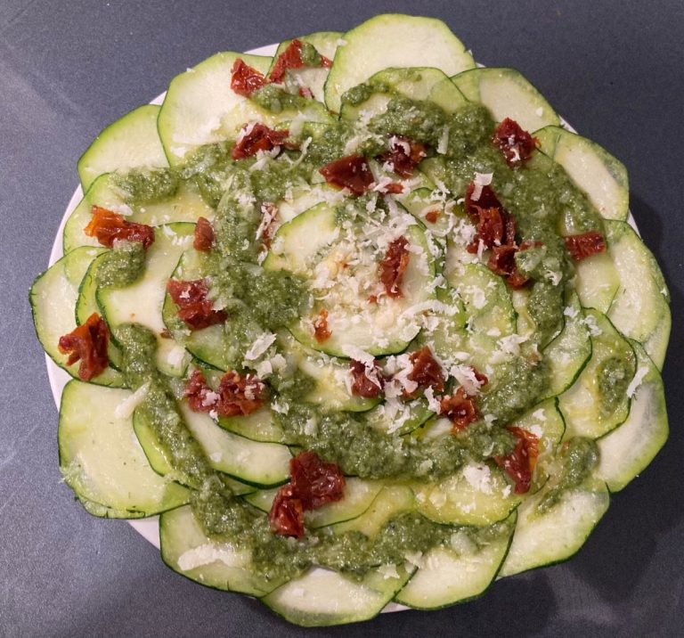 Carpaccio de Calabacín con Pesto