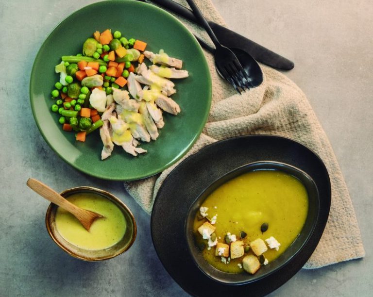 Crema de Verduras y Pollo