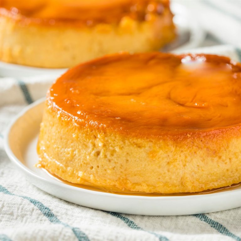 Flan de Almendra y Galletas