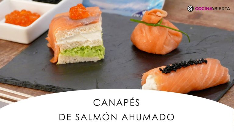 Canapés de Salmón y Gulas