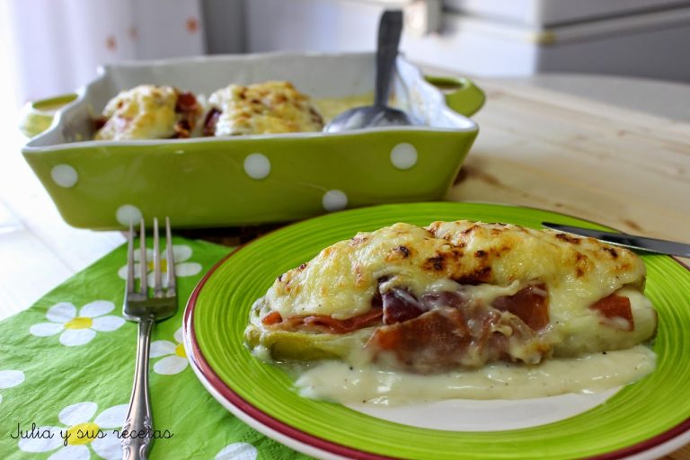 Endivias a la plancha con jamón