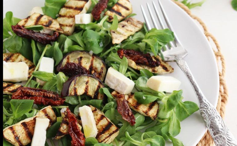 Ensalada con Queso de Cabra a la Plancha