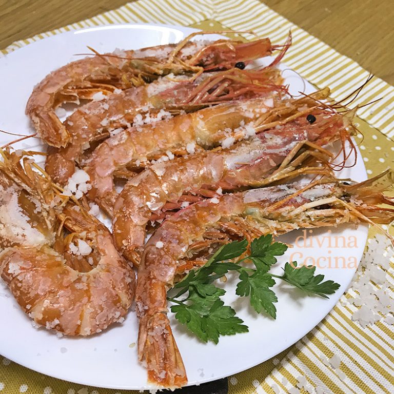 Gambas a la sal al horno – Tiempo