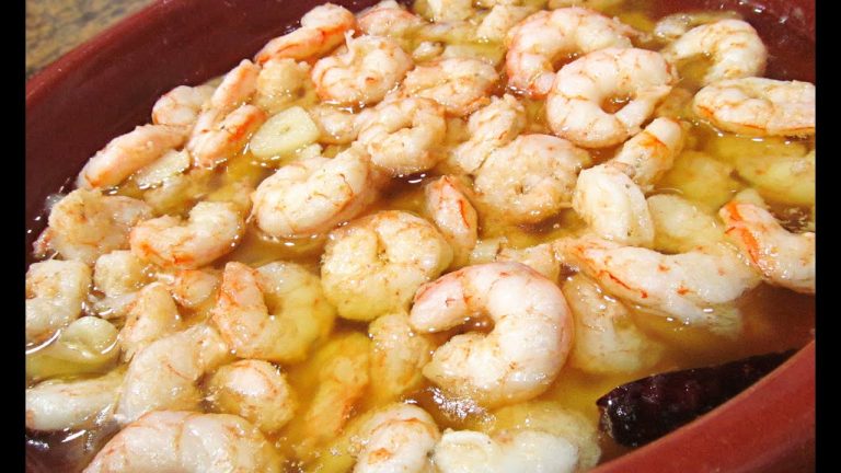 Gambas al Ajillo con Brandy en Sartén