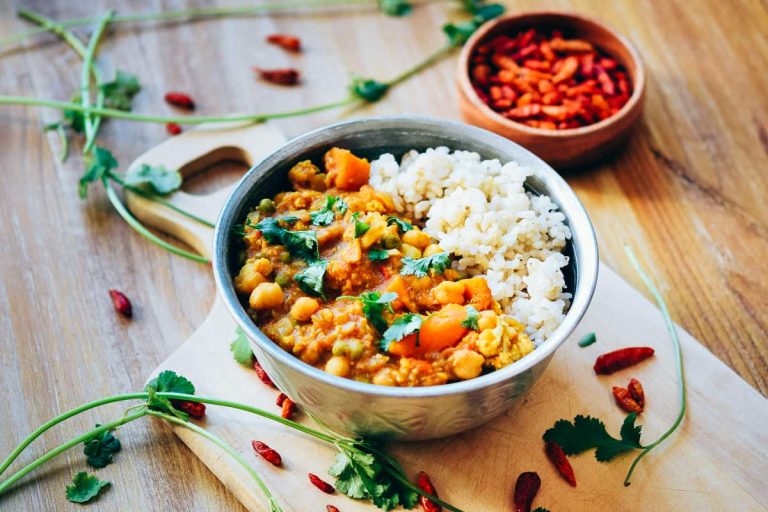 Garbanzos con Champiñones y Calabacín