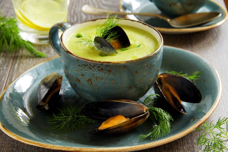 Crema de Mejillones con Philadelphia