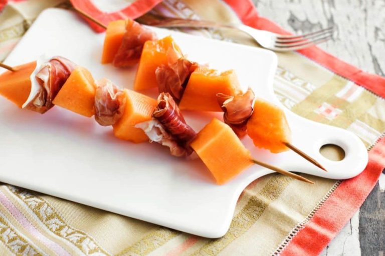 Melón con jamón para cenar