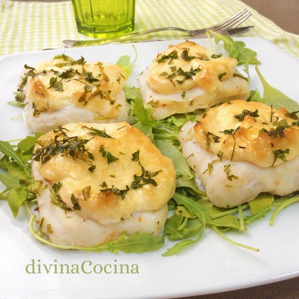 Lomos de merluza al horno sin patatas