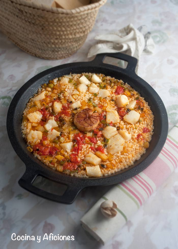 Paella de Pulpo y Alcachofas