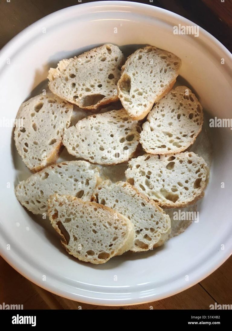 Pan Tostado Empapado en Aceite