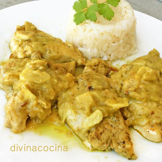 Pavo al Curry con Arroz