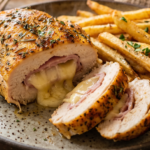 Pechuga de Pollo Rellena de Jamón y Queso en Freidora de Aire