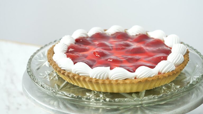 Pie de fresas con crema