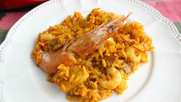 Arroz con chirlas y gambas