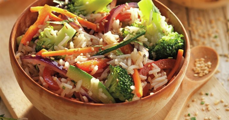 Arroz con Verduras y Carne