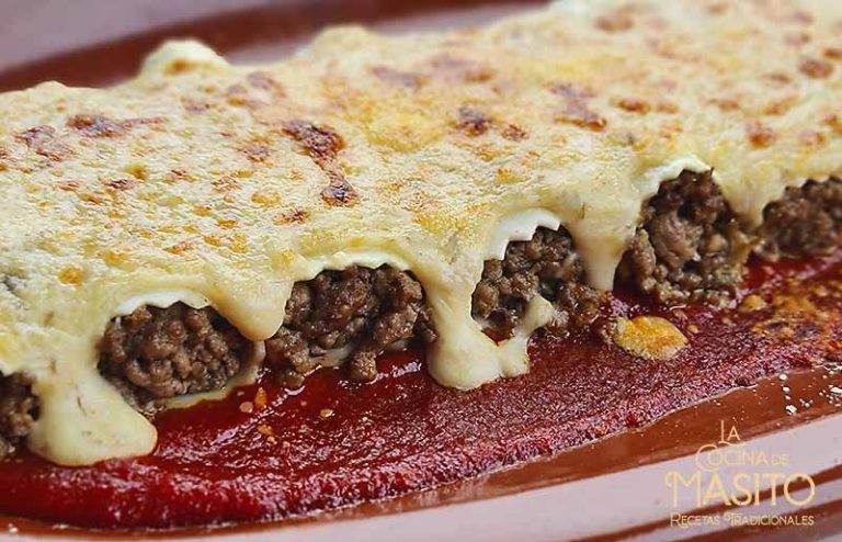 Canelones de Espinaca y Carne