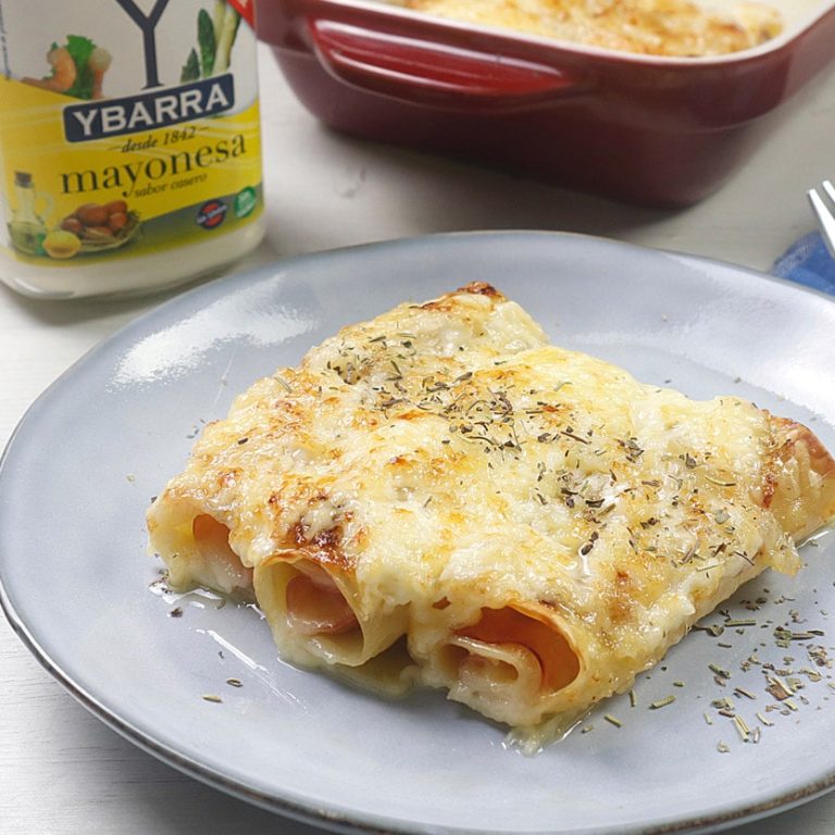 Canelones de Salmón y Langostinos