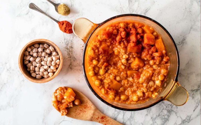 Garbanzos con Calabaza y Curry