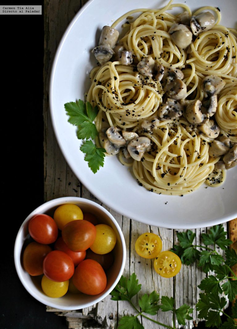 Pasta con crema de leche