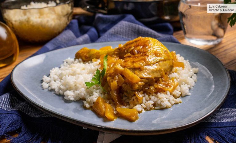 Pollo con piña al horno