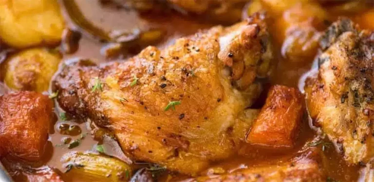 Pollo de Corral Guisado en Olla Rápida