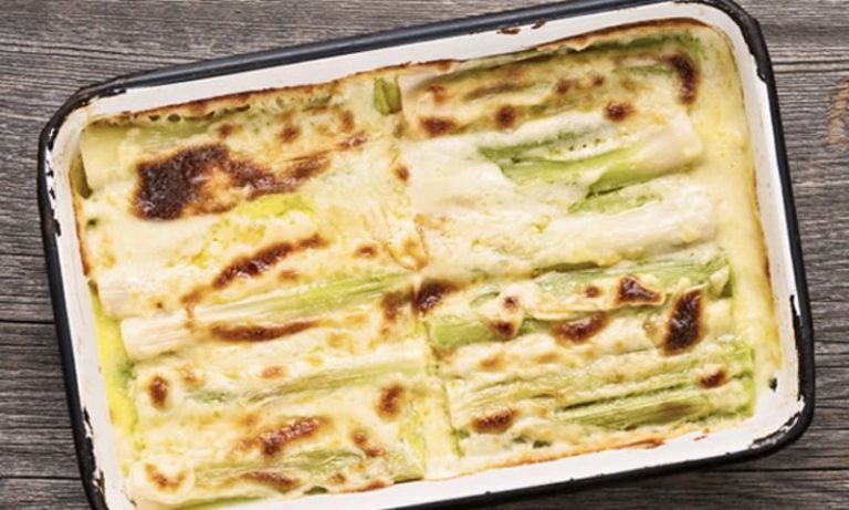 Puerros Gratinados al Horno Light