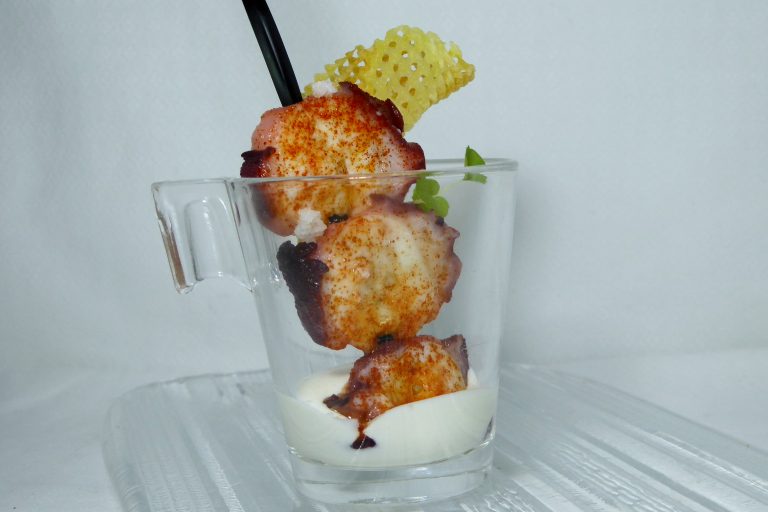 Chupitos de Pulpo y Crema de Patata