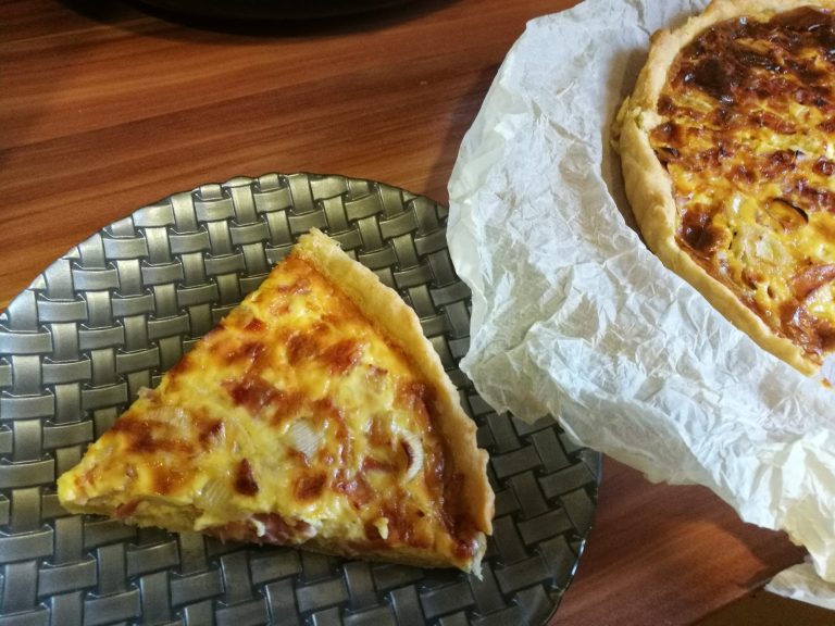 Quiche de Espinacas y Gambas