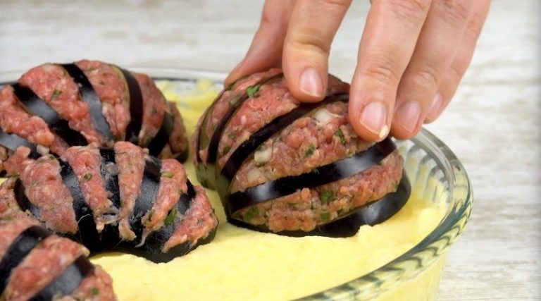 Berenjenas Rellenas de Bacalao y Gambas