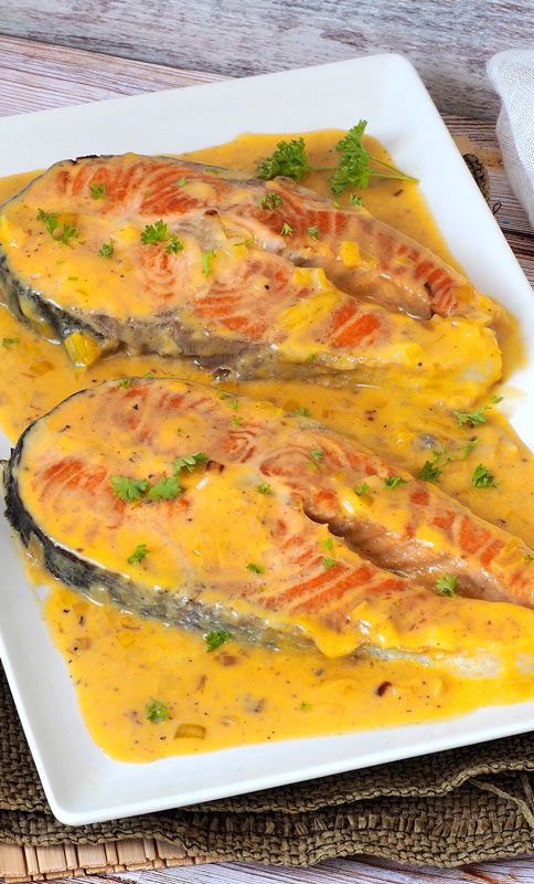 Salmon a la Naranja con Nata