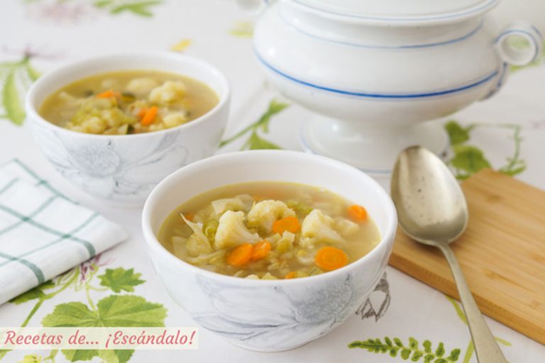 Sopa de Puerro, Zanahoria y Patata