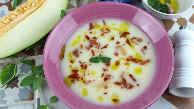 Sopa de Melón con Hierbabuena Thermomix