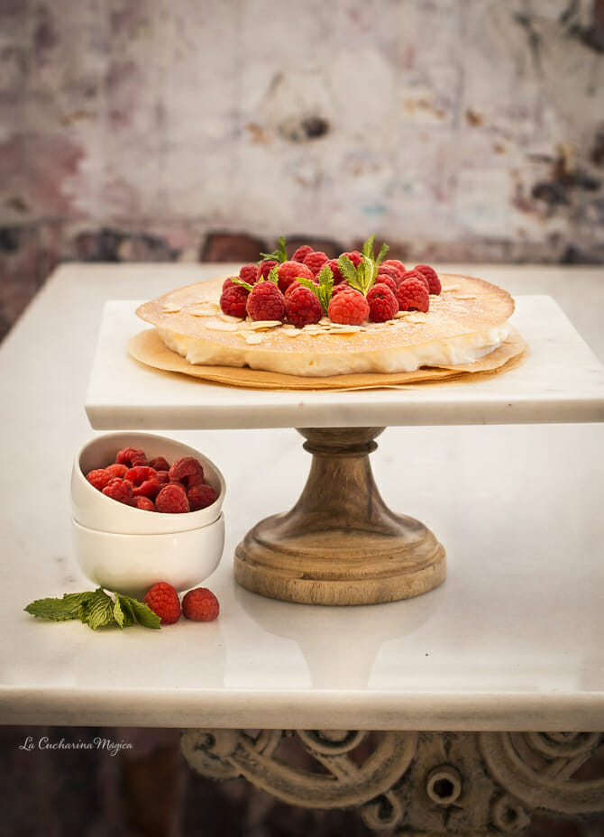 Tarta de Frambuesas y Hojaldre