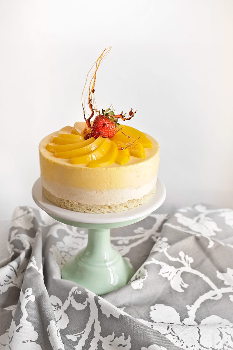 Tarta Fría de Melocotón con Gelatina