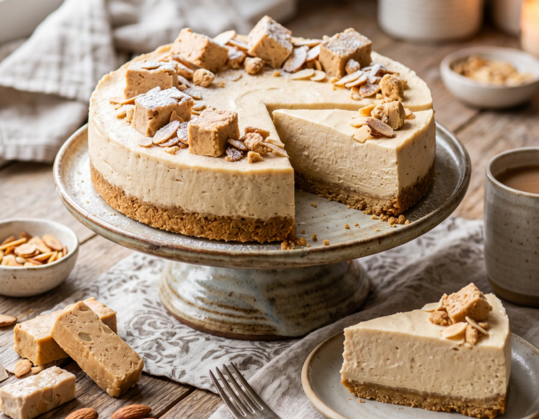 Tarta de queso y turrón Thermomix sin horno