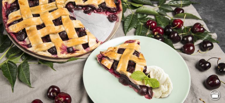 Tarta de Queso con Cerezas